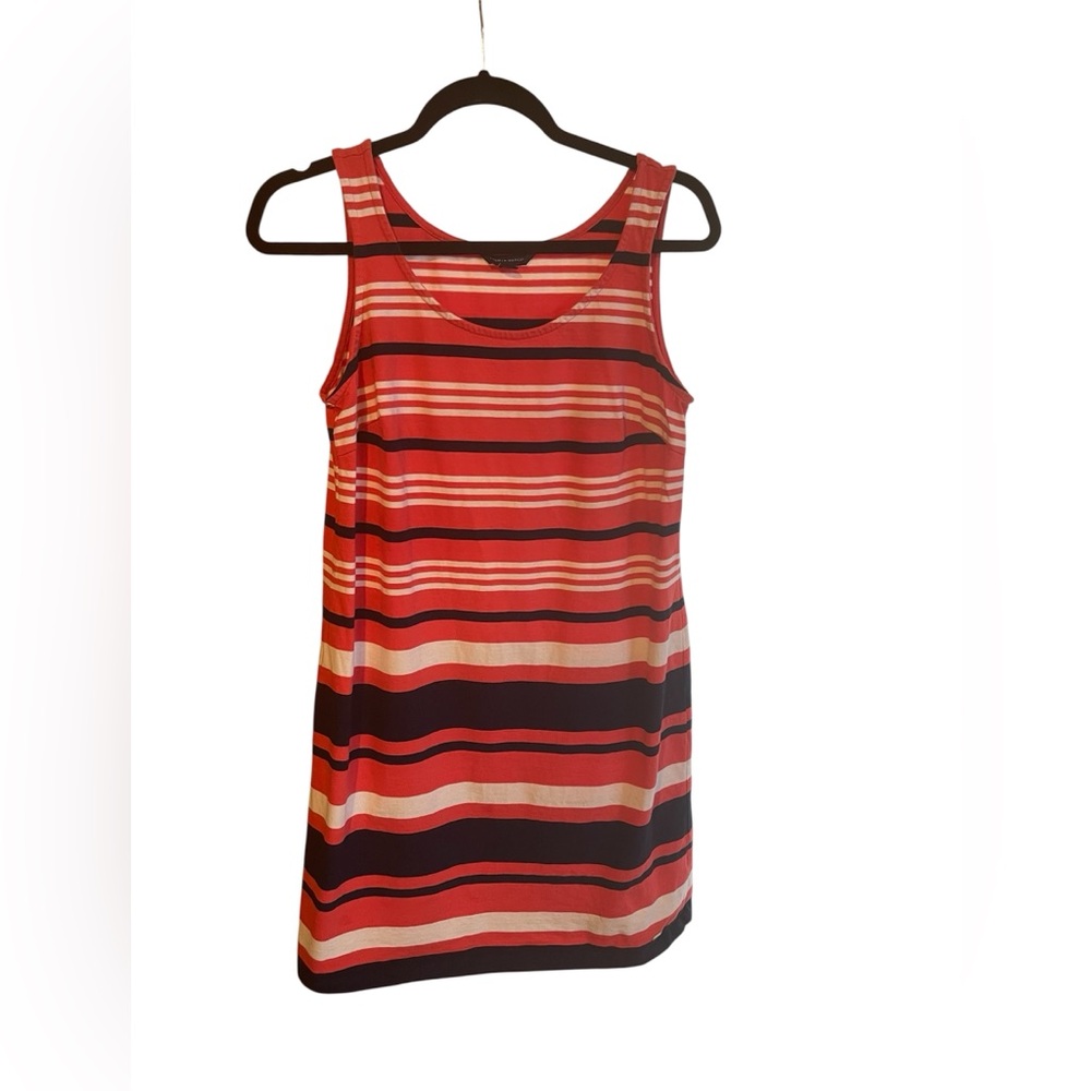 Tommy Hilfiger Red and Black Striped Mini Dress